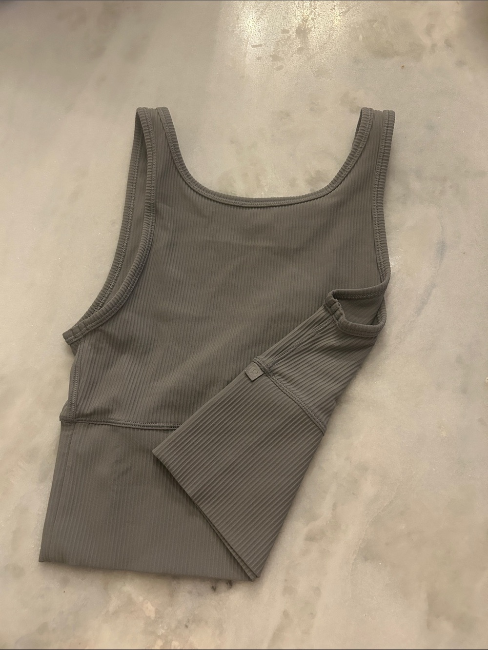 lululemon athletica Ribbed Tank in Olive Gray